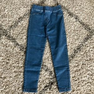 Hanna Anderson Play Denim Leggings girls skinny fit jeggings size 6-7 120 cm NWT